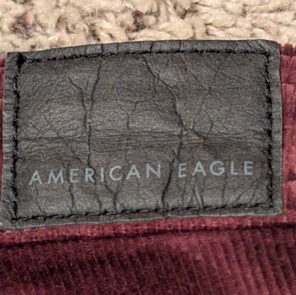American Eagle SUPER STRETCH Hi-Rise Jeggings Skinny Corduroy Pants SZ 18 Long - Picture 11 of 13